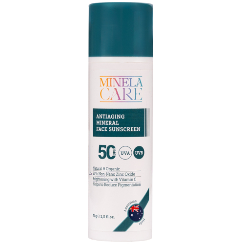Minela Care Anti-Aging Organik Mineral Filtreli Yüz Güneş Kremi SPF50+ 70 gr - Minela Care