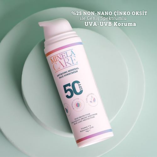 Minela Care Anti-Aging Organik Mineral Filtreli Yüz Güneş Kremi SPF50+ 70 gr - 10