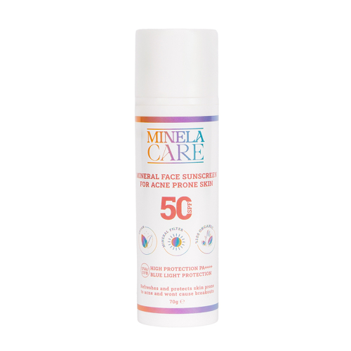 Minela Care Düzensiz Ciltler İçin Organik Mineral Filtreli Güneş Kremi Spf50 70 gr - Minela Care