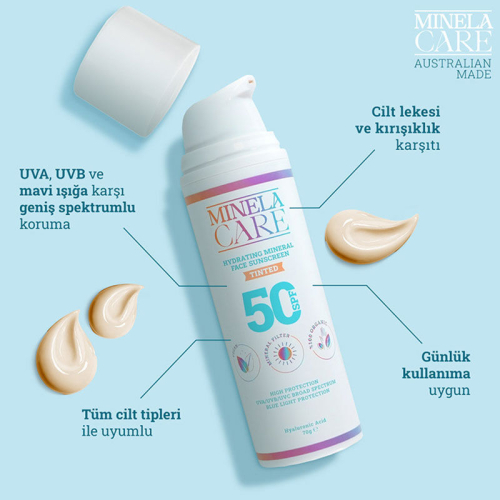 ​Minela Care Spf 50 Renkli Nemlendirici Yüz Güneş Kremi 70 gr - 2