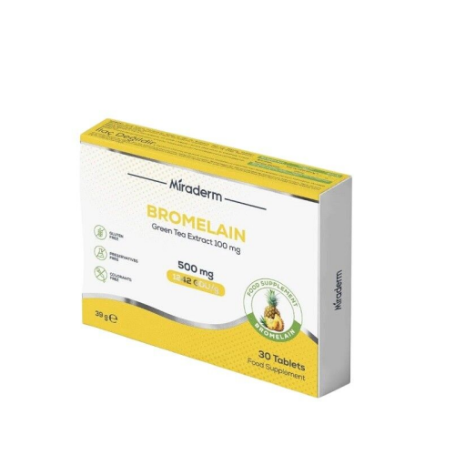 Miraderm Bromelain 500 mg Takviye Edici Gıda 30 Tablet - Miraderm