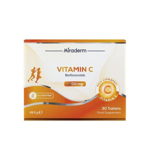 Miraderm C Vitamini 1000 mg İçeren Takviye Edici Gda 30 Tablet - Miraderm