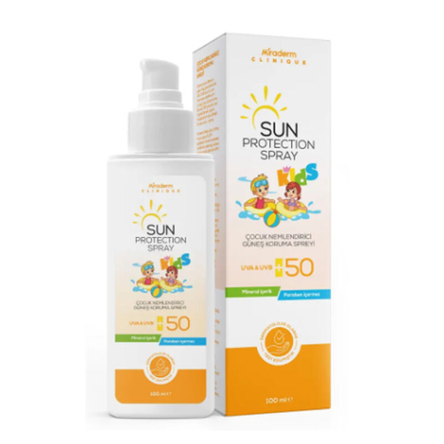 Miraderm Clinique Sun Çocuk Nemlendirici Spf50+ Güneş Koruma Spreyi 100 ml - Miraderm