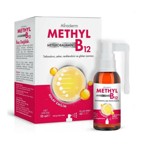 Miraderm Methylcobalamin B12 Takviye Edici Gıda 10 ml - Miraderm