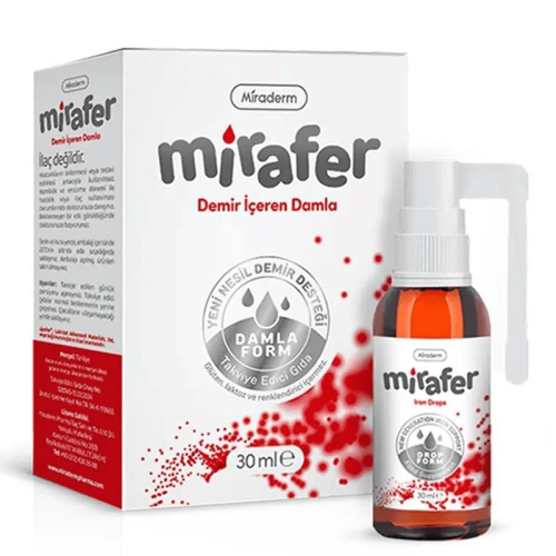Miraderm Mirafer Demir İçeren Damla 30 ml - Miraderm