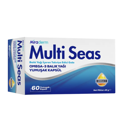 Miraderm Multi Seas Omega-3 Takviye Edici Gıda 60 Yumuşak Kapsül - Miraderm