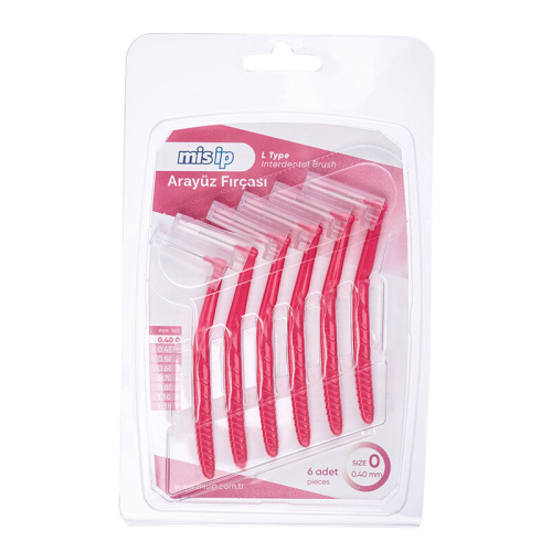 Mis İp Arayüz Fırçası 6 Adet - Size 0 - 0.40mm - Mis İp