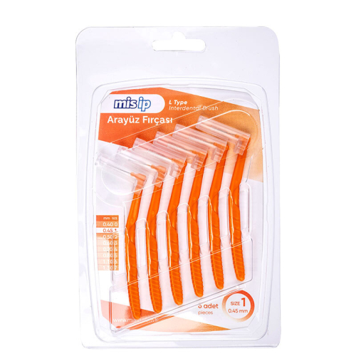 Mis İp Arayüz Fırçası 6 Adet - Size 1 - 0.45mm - Mis İp