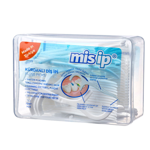 Mis İp Kürdanlı Diş İpi 50 Adet - Kutu - Mis İp