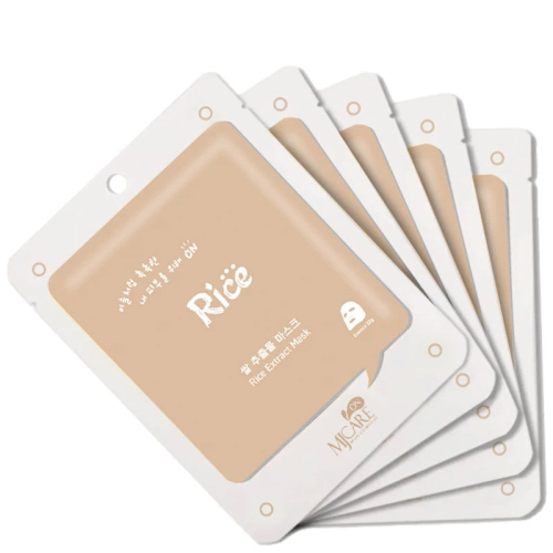 MjCare ON Rice Extract Mask - Pirinç Özlü Yüz Maskesi 5 x 22 gr - MjCare