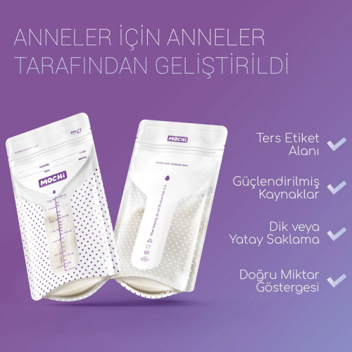 MOCHi - Anne Sütü Saklama Poşeti 50 Adet - 4