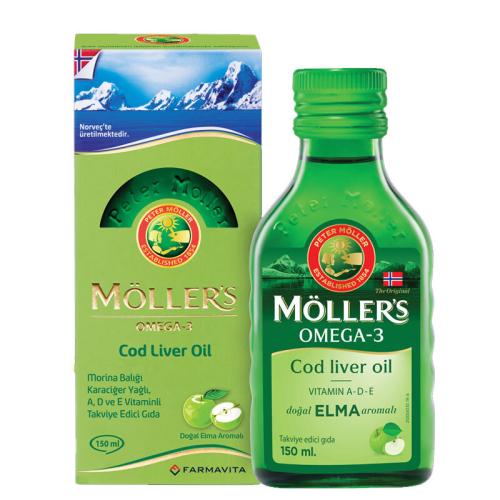 Möllers Omega-3 - Balık Yağı Sıvı Formu 150 ml - Elmalı - Möllers