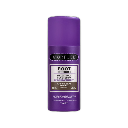 Morfose Root Retoucher Beyaz Kapatıcı Saç Spreyi Koyu Kahve Dark Brown 75 ml - Morfose