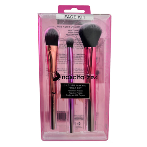 Nascita 3lü Yüz Makyaj Fırça Seti - 104 - Nascita
