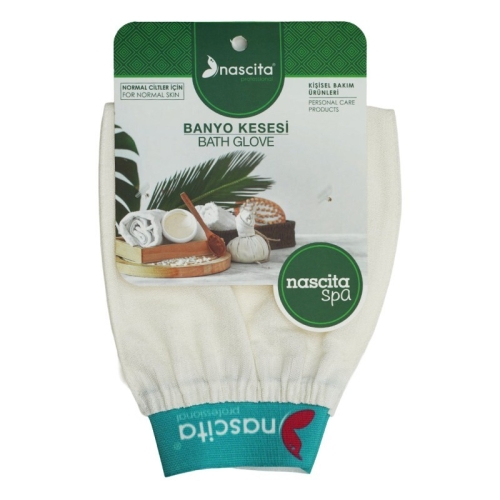 Nascita Spa Normal Ciltler İçin Banyo Kesesi Beyaz - NAscita