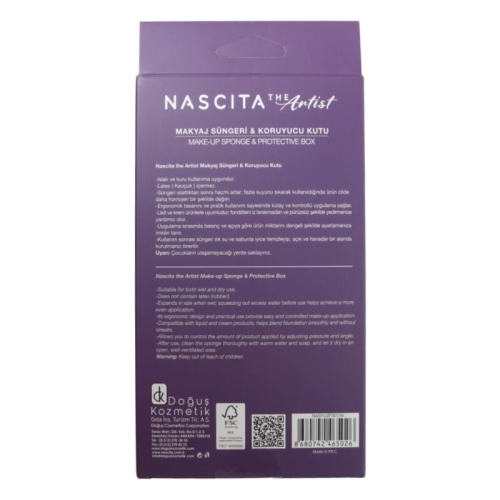 Nascita The Artist Makyaj Süngeri Latex Free - Mor - 5