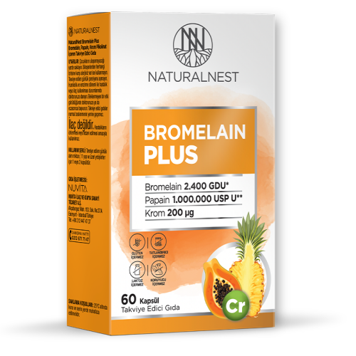 Naturalnest Bromelain Plus 60 Kapsül - 1