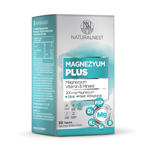 Naturalnest Magnesium Plus Takviye Edici Gıda 30 Tablet - Naturalnest