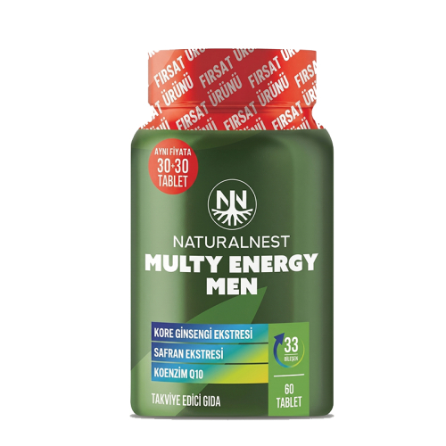 Naturalnest Multy Energy Men Takviye Edici Gıda 60 Tablet - Naturalnest