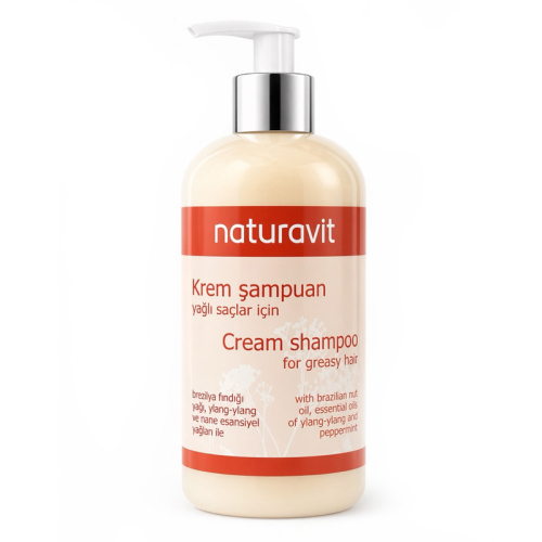 Naturavit Yağlı Saçlar İçin Krem Şampuan 500 ml - Naturavit