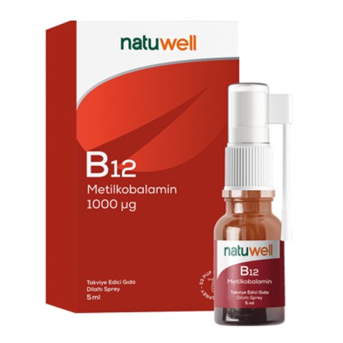 Natuwell B12 1000 ug Takviye Edici Gıda Dilaltı Sprey 5 ml - Natuwell