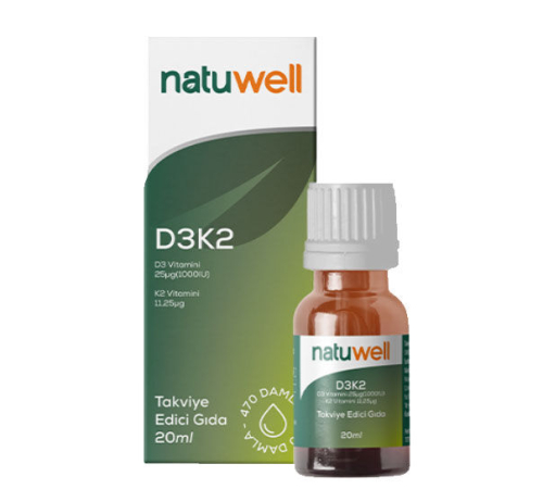 Natuwell D3K2 Damla 20 ml - 1