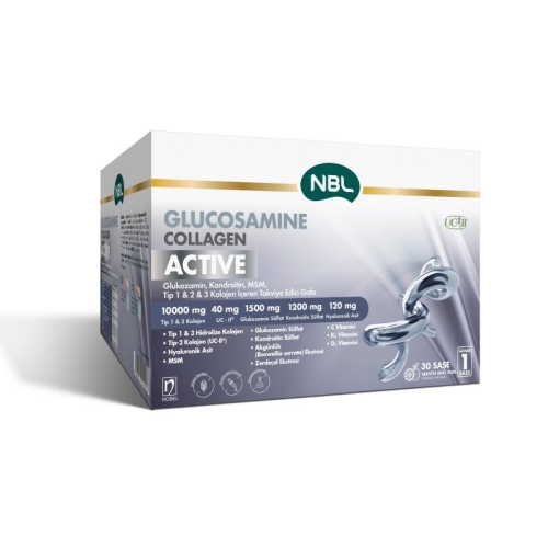 NBL Glucosamine Collagen Active Takviye Edici Gıda 30 Saşe - Portakal - NBL