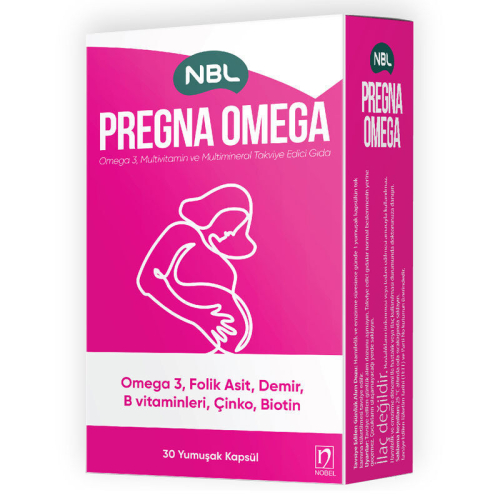 NBL Pregna Omega3,Multivitamin ve Multimineral 30 Yumuşak Kapsül - NBL