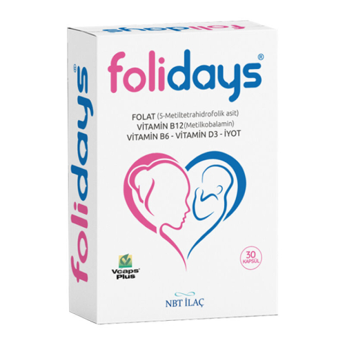 NBT İlaç Folidays Takviye Edici Gıda 30 Kapsül - 1
