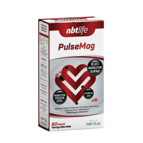 NbtLife PulseMag Magnezyum İçeren Takviye Edici Gıda 60 Kapsül - NBT Life