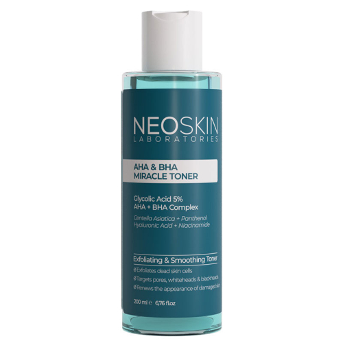 Neoskin AHA BHA Arındırıcı ve Gözenek Sıkılaştırıcı Temizleyici Tonik 200 ml - 1