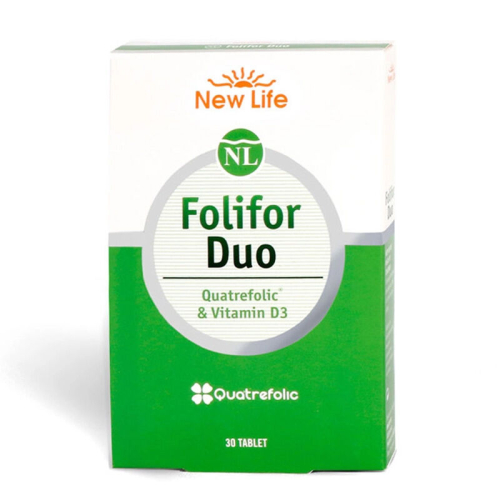 New Life Folifor Duo Vitamin D3 & Quatrefolic - 30 Tablet - New Life