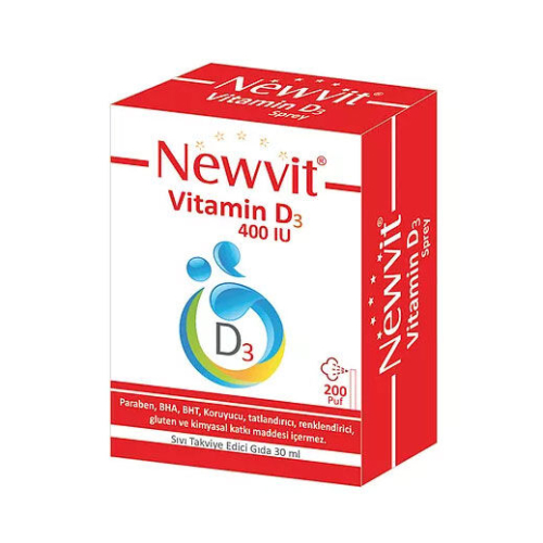 Newvit Vitamin D3 400 IU Sprey / Damla 30 ml - RC Farma