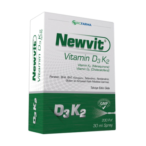 Newvit Vitamin D3K2 Sprey Takviye Edici Gıda 30 ml - 1