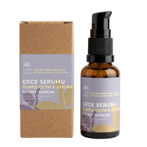 Nine Mine Ölmez Çiçek Jojoba Gece Serumu 30 ml - Nine Mine