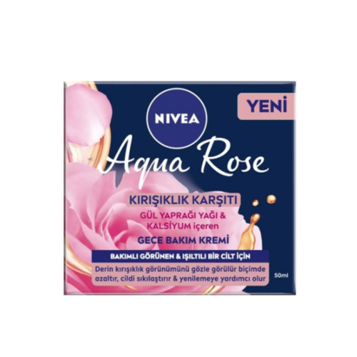 Nivea Aqua Rose Kırışıklık Karşıtı Gece Bakım Kremi 50 ml - 1