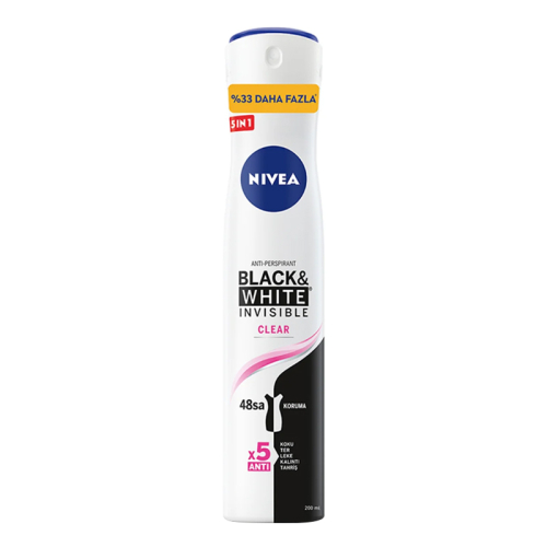 Nivea Black And White Invisible Clear Woman Deodorant 200 ml - Nivea