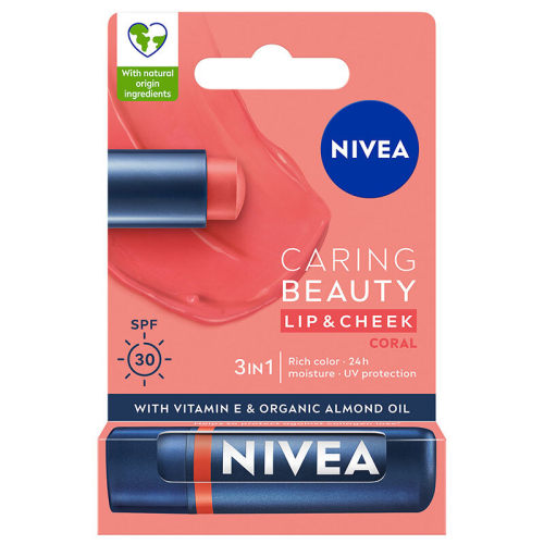 Nivea Caring Beauty Mercan SPF30 Dudak Bakım Kremi 4.8 gr - Nivea
