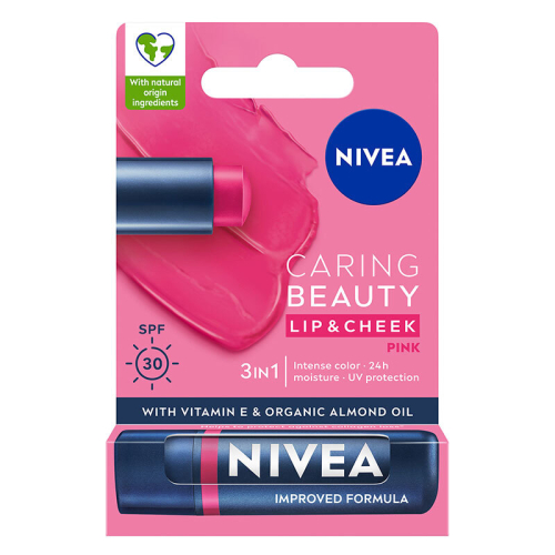 Nivea SPF30 Pembe Renkli Güneş Koruyucu Dudak Bakım Kremi 4.8 gr - Nivea