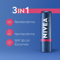 Nivea SPF30 Pembe Renkli Güneş Koruyucu Dudak Bakım Kremi 4.8 gr - 3