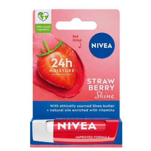 Nivea Çilek Aromalı Dudak Bakım Kremi 4.8 gr - Nivea