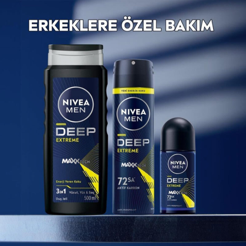 Nivea Deep Extreme Erkek Sprey Deodorant 150 ml - 2