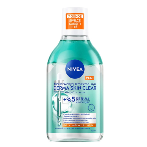 Nivea Derma Skin Clear Micellar Makyaj Temizleme Suyu 400 ml - Nivea