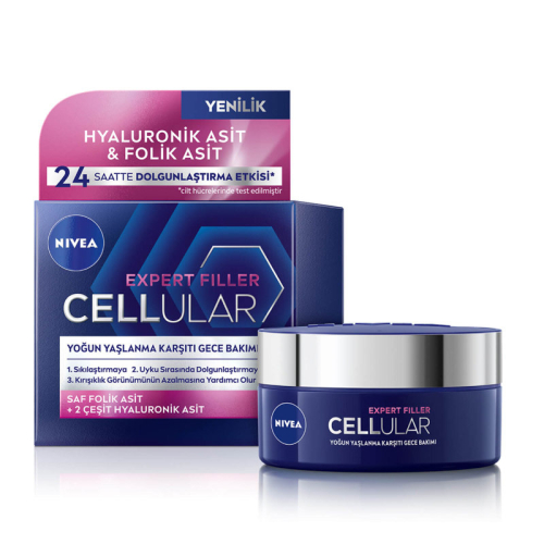 Nivea Expert Filler Cellular Yoğun Yaşlanma Karşıtı Gece Bakımı 50 ml - 1