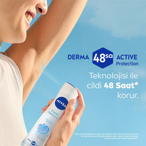 Nivea Kadın Sprey Deodorant Fresh Natural 150 ml - Ter Kokusuna Karşı 48 Saat Koruma - 3