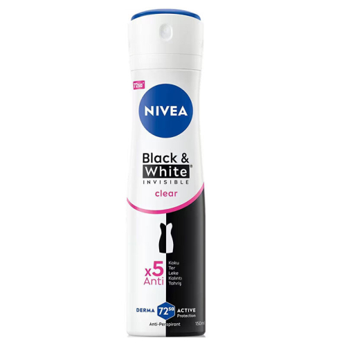 Nivea Invisible Clear Black and White Terleme Karşıtı Deodorant 150 ml - Nivea