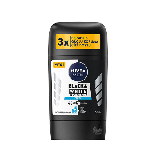 Nivea Men Invisible Black- White Fresh Stick Deodorant 50 ml - Nivea