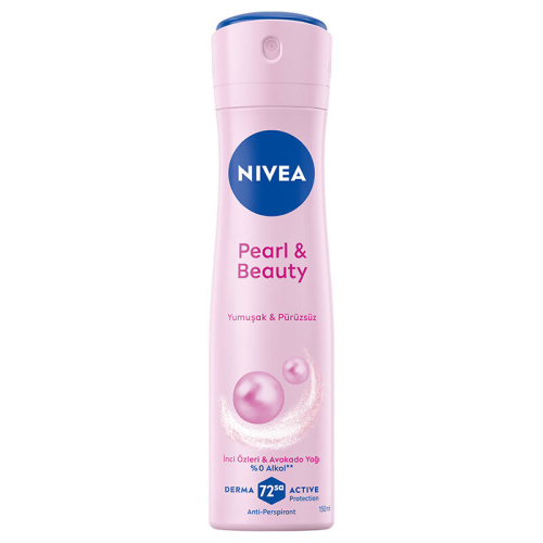 Nivea Kadın Sprey Deodorant Pearl Beauty 150 ml - 72 Saat Anti Perspirant Koruma - Nivea