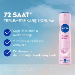 Nivea Kadın Sprey Deodorant Pearl Beauty 150 ml - 72 Saat Anti Perspirant Koruma - 2