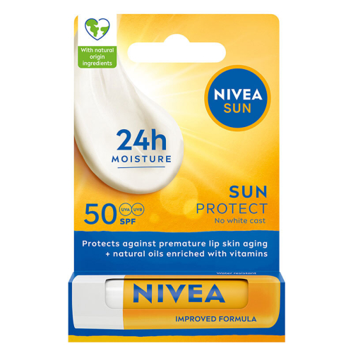 Nivea Sun SPF50 Yüksek Güneş Koruyucu Dudak Bakım Kremi 4.8 gr - Nivea